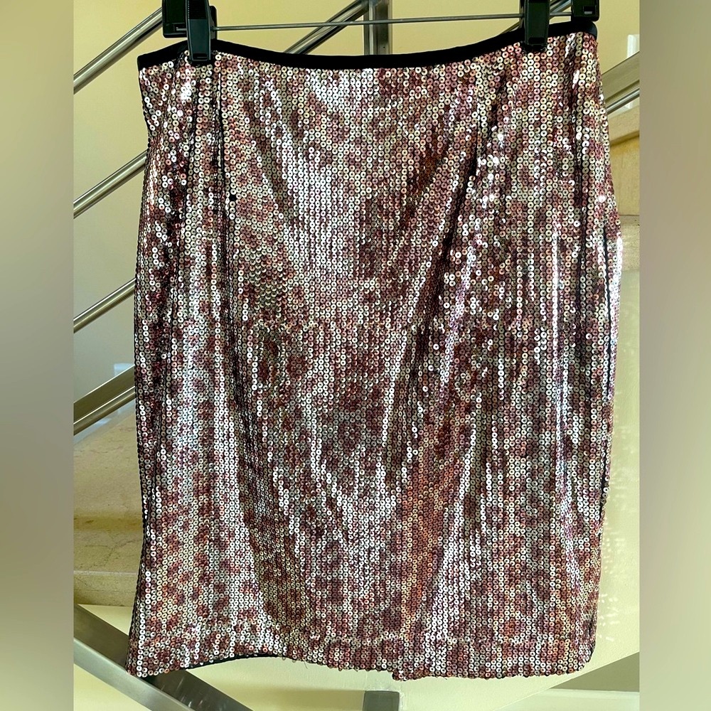 NANETTE LEPORE leopard print sequined SKIRT